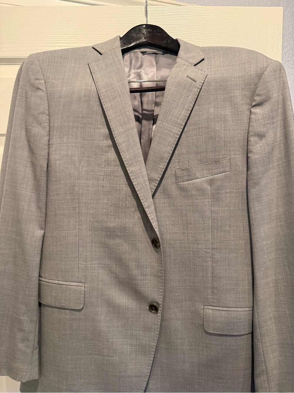 Neiman Marcus Light Gray Men's Two-Button Suit